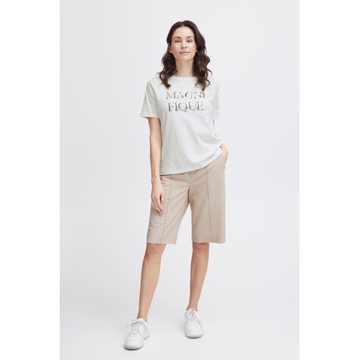 Fransa Riley T-shirt, Blanc de Blanc Mix, M