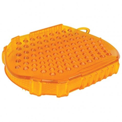Luva de massagem Brights para cavalos, cor laranja.