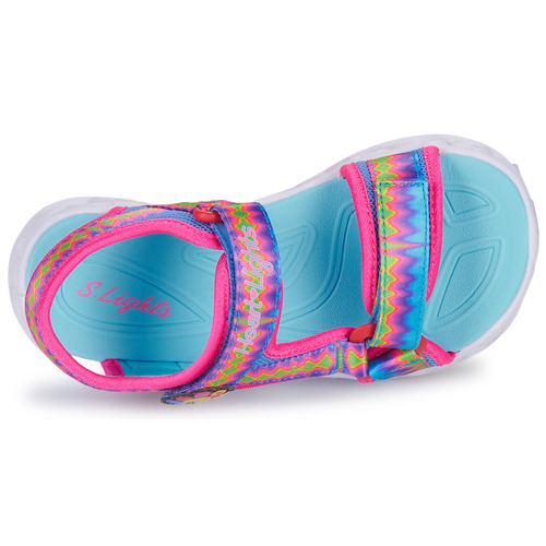 Skechers - HEART LIGHTS SANDALS - Rose / Bleu