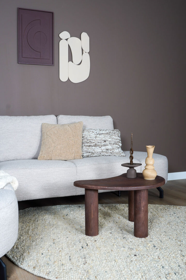 Vloerkleed Stone kiezelvormig beige 160 x 230 cm