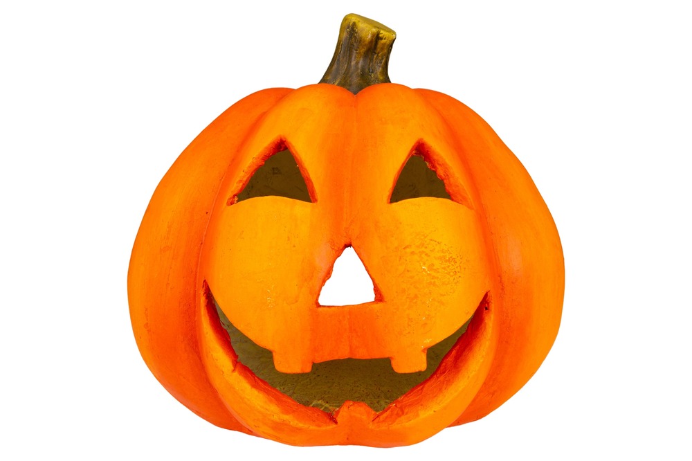 Citrouile halloween en magnésium -31x31xh29cm