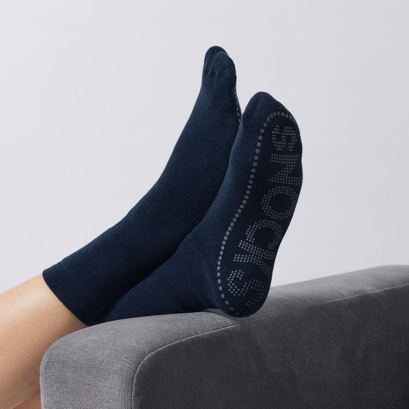 Anti-Rutsch Socken aus Bio-Baumwolle Blau (SNOCKS)