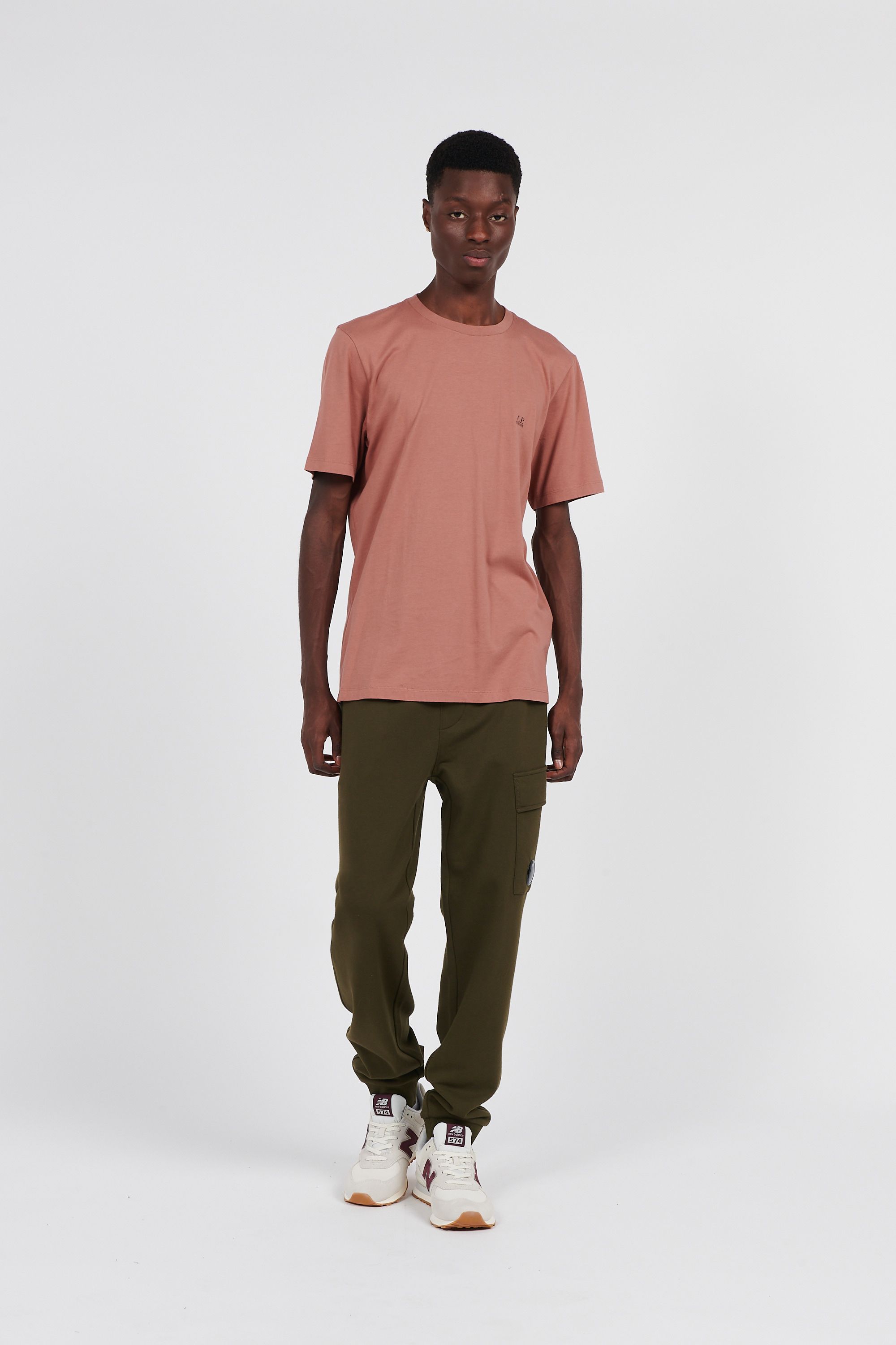 C.P. COMPANY Jogging DIAGONAL RAISED FLEECE CARGO TRACK PANTS Vert