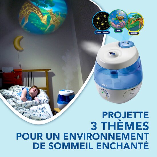 Humidificateur Sweet Dreams avec projecteur d’images   Bleu / Blanc        de               Vicks
