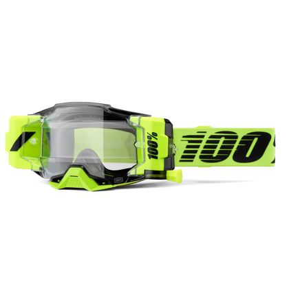 Masque cross 100% ARMEGA FORECAST Jaune Fluo - Clair 2025 - Jaune
