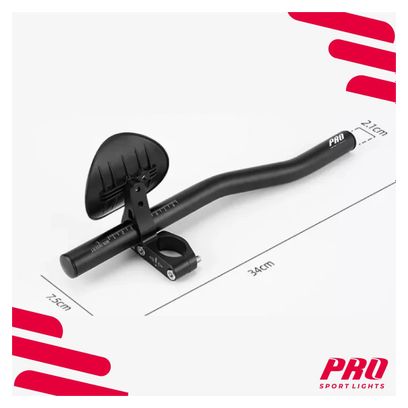 Guidon inclinable Triathlon Ø31.1/32.5 - Noir Vélo de route