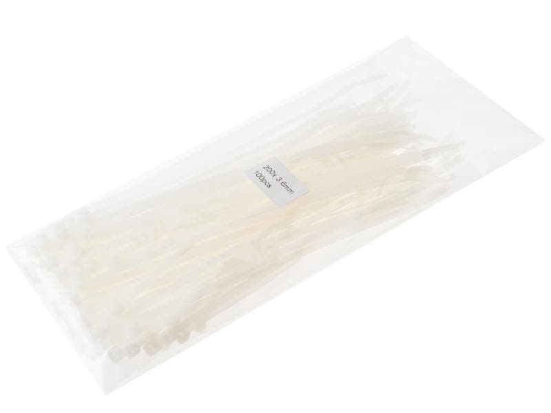 VR-Technics Kabelbinder Transparent 200 mm x 3.6 mm Transparent 200 mm x 3.6 mm