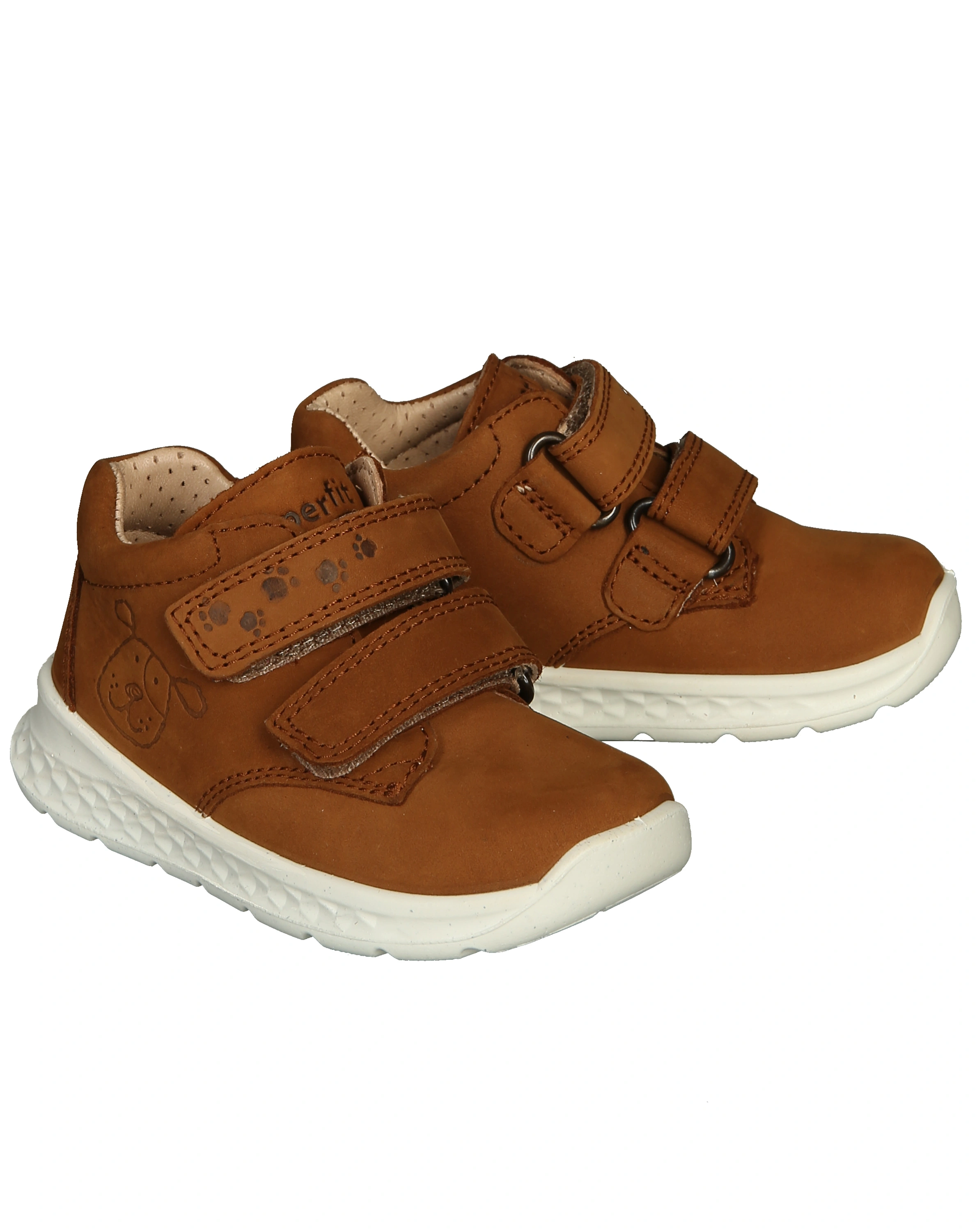 Leder-Lauflernschuhe BREEZE - Hund in braun