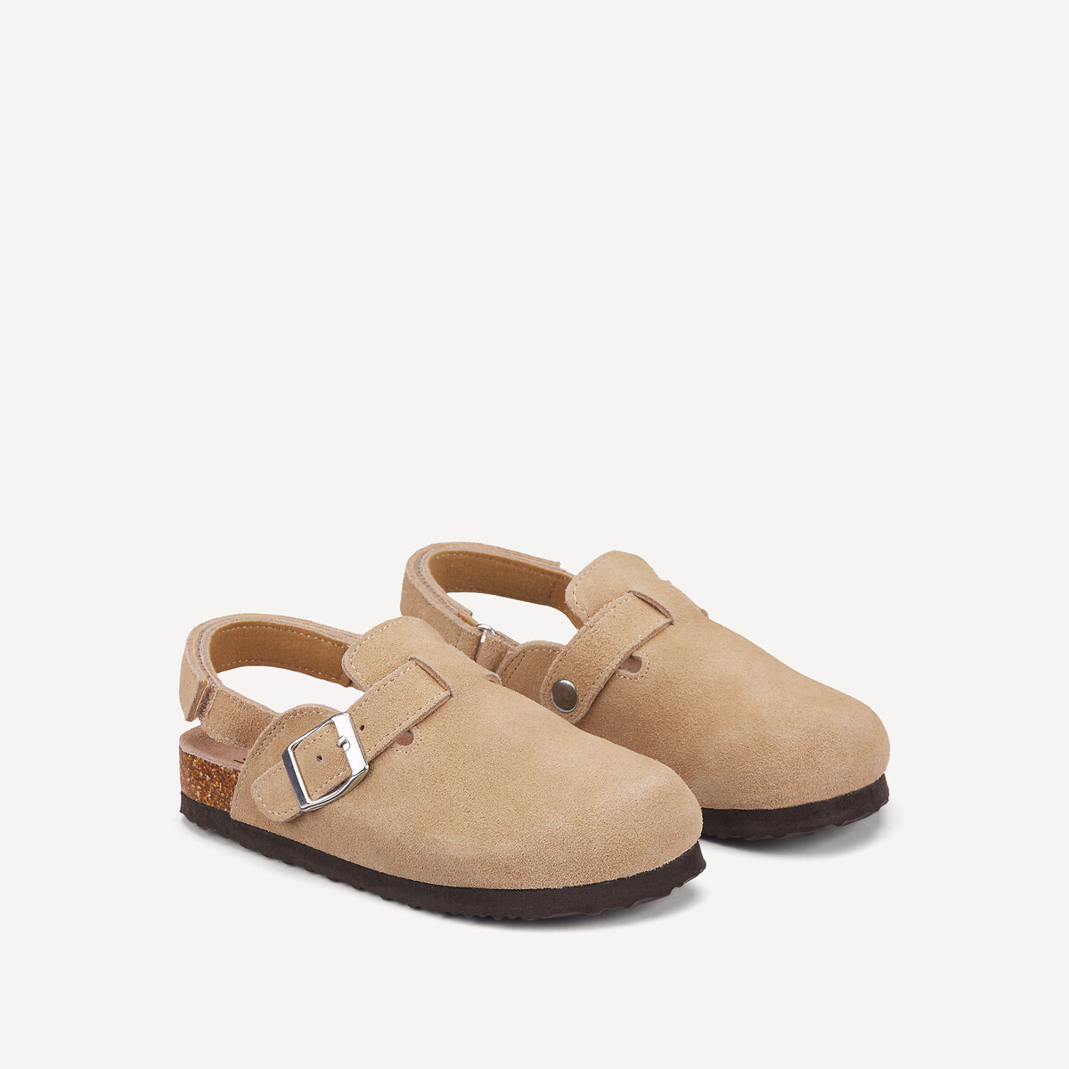 COLEÇÕES LA REDOUTE<br>Mules de couro com velcro