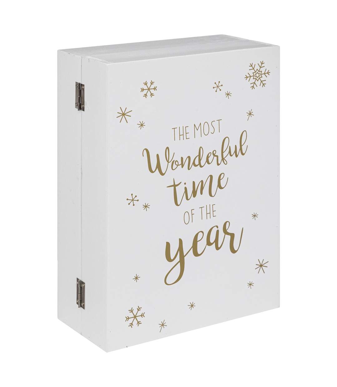 Calendrier de l'avent Laponie pliable - L42 cm - Blanc