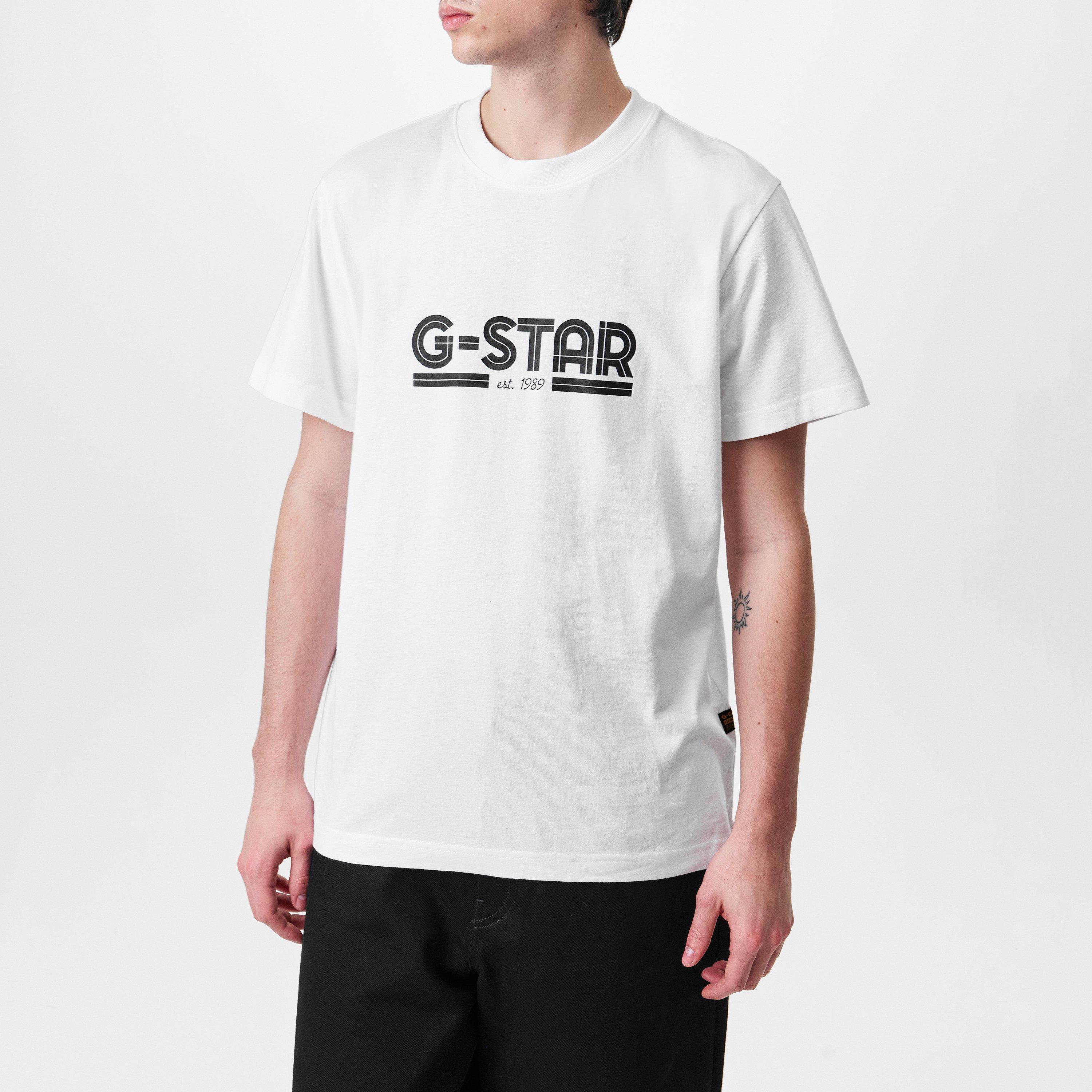 G Star Unisex Line Script Loose T Shirt