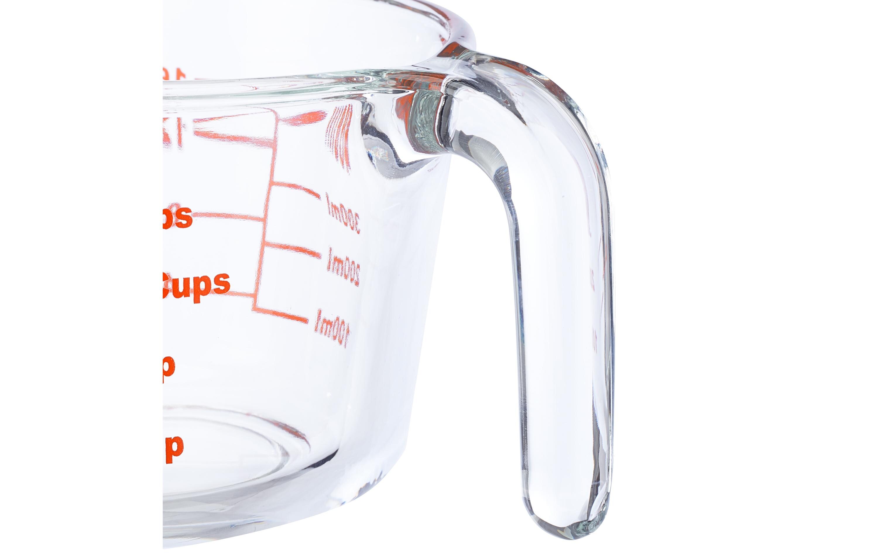 Messbecher 500 ml, Rot/TransparentGlasmessbecher