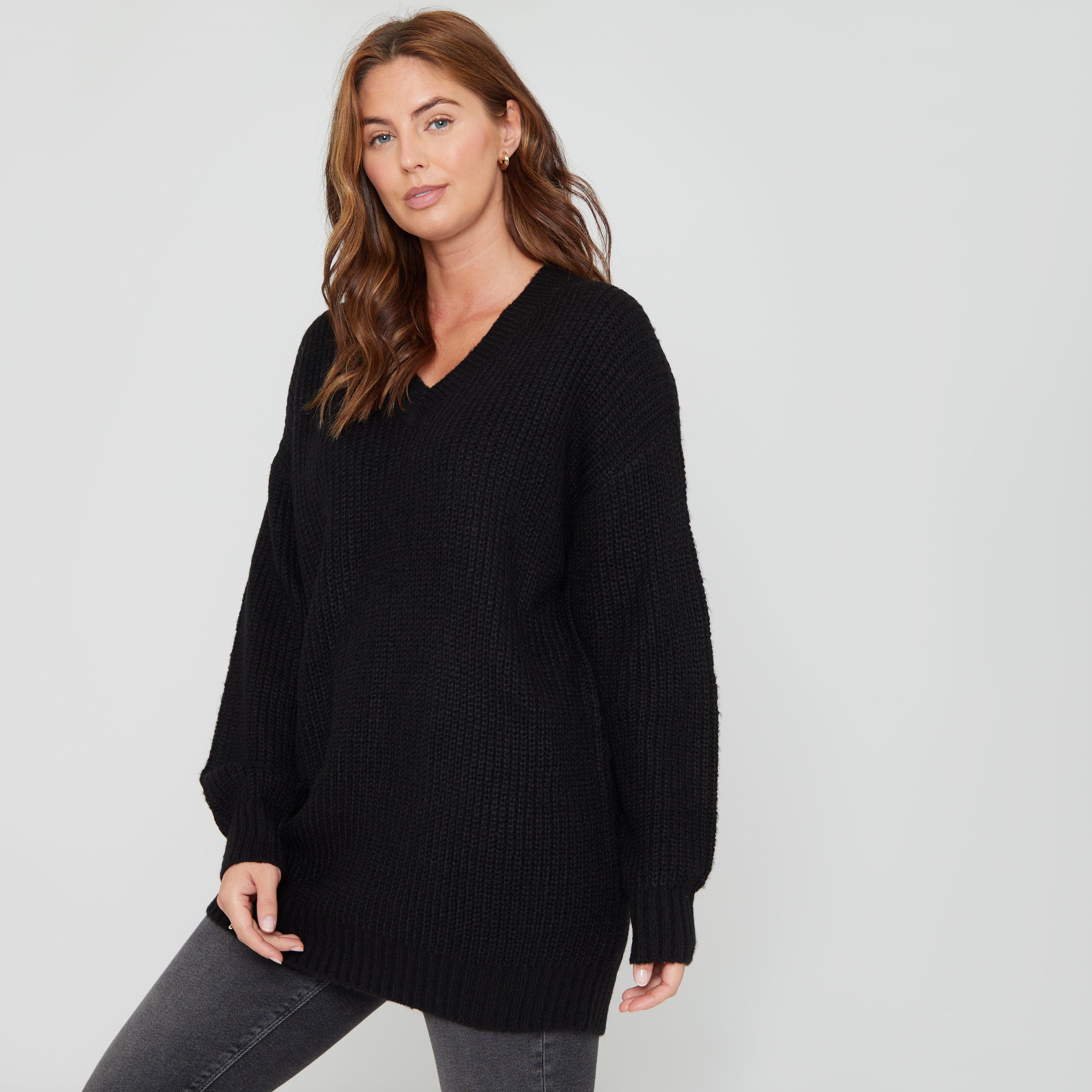 Be You Cosy V Neck Stretch Jumper Ld00