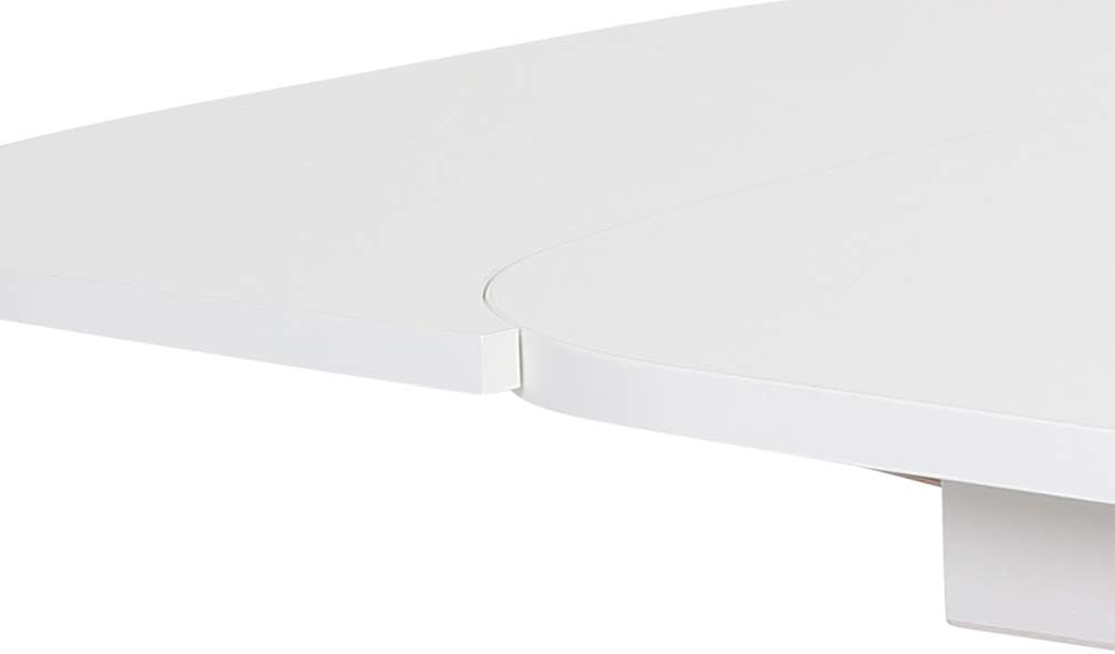 Hela Tische, Funktionscouchtisch Colin, Holzwerkstoff melaminbeschichtet, Dekor Weiß, Ablageboden, ausziehbar 107-156, höchenverstellbar mit Lift 53-69cm