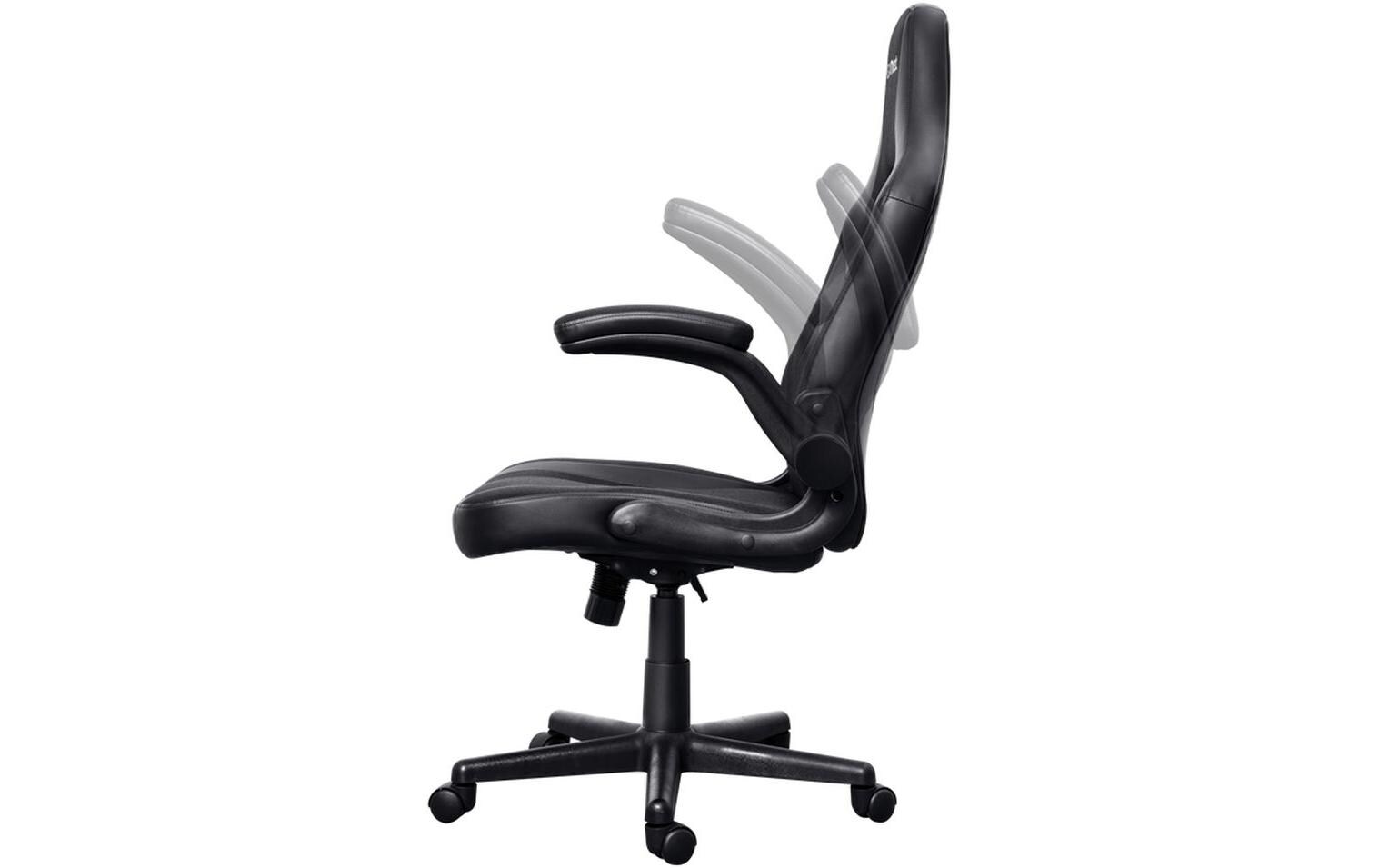 Gaming-Stuhl GXT 703B RIYE Schwarz<br>Bequemer verstellbarer Gaming-Stuhl mit hochklappbaren Armlehnen