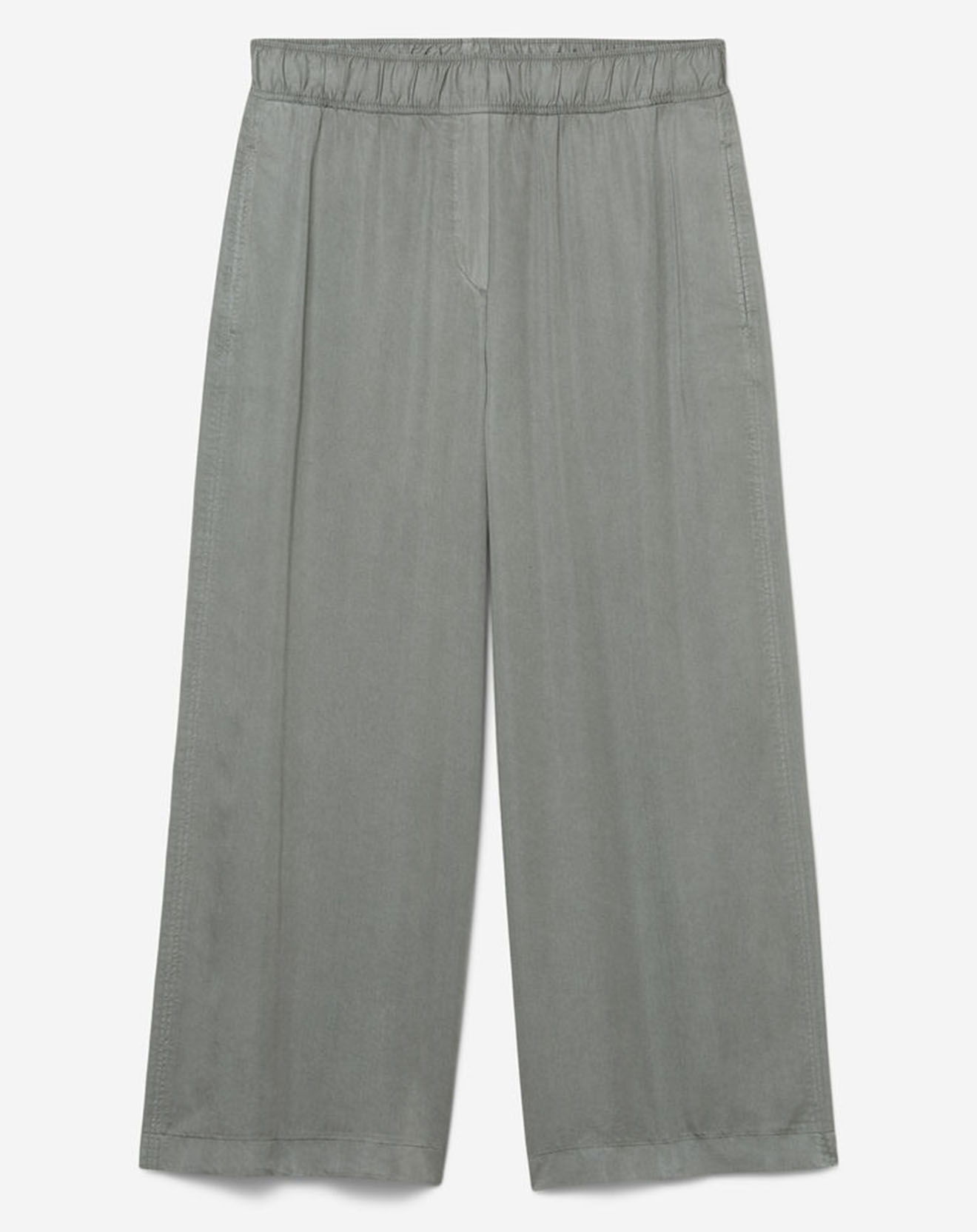 Marc O'Polo Pantalon ample à taille élastique vert de gris