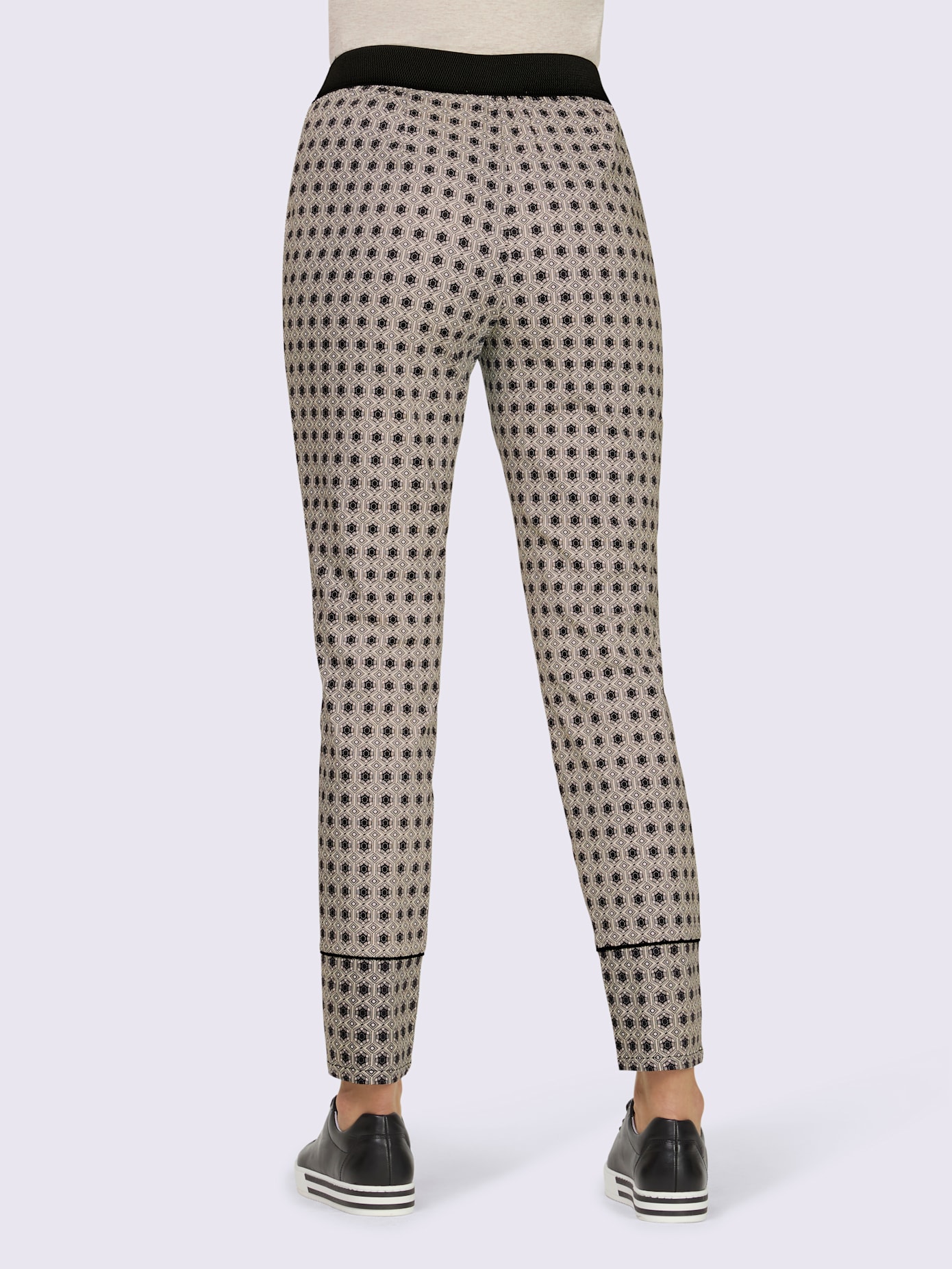 Pantalon imprimé ceinture élastique confortable