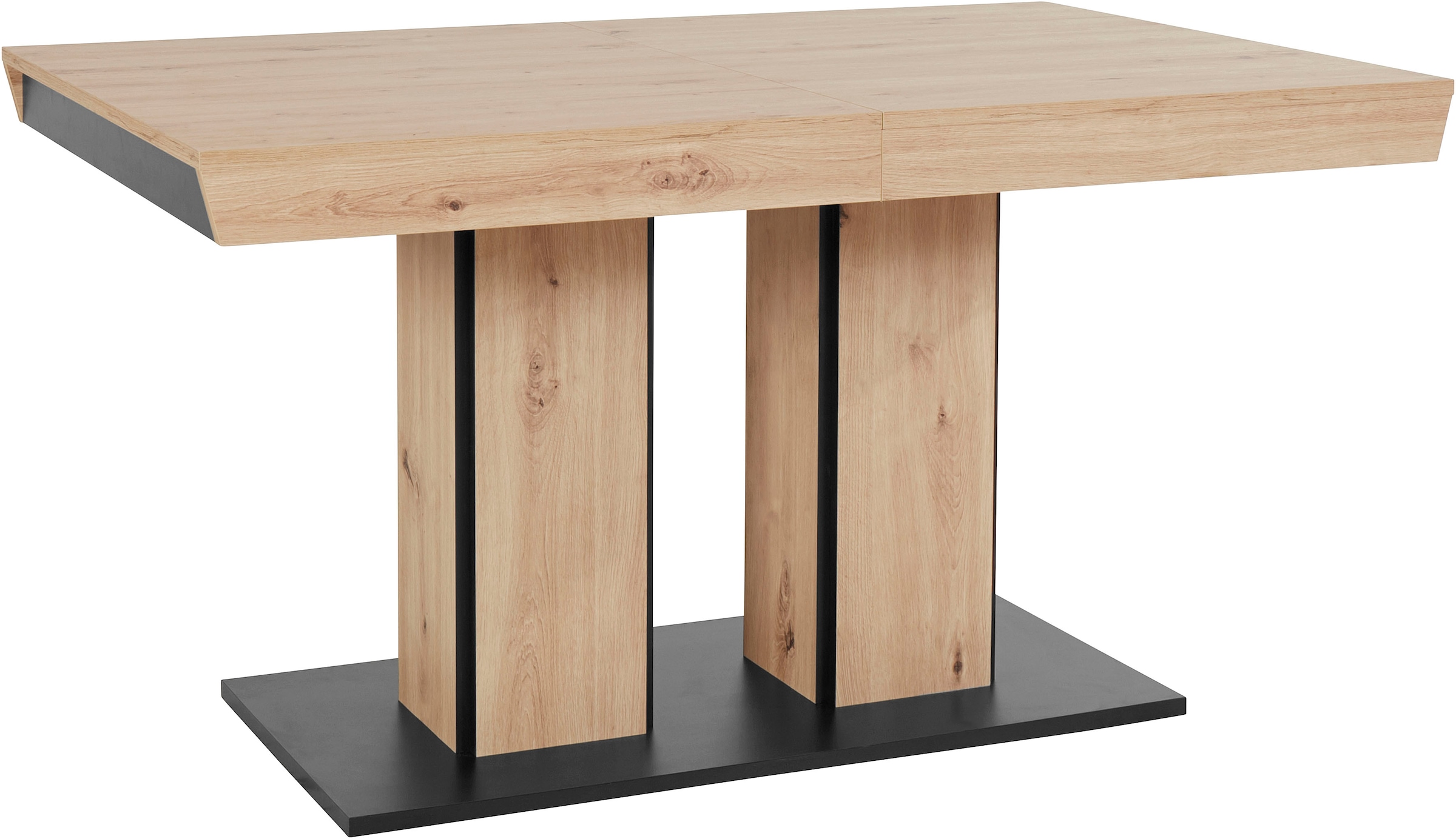 HELA Essgruppe »Tisch ausziehbar 140 -220 cm,« Set, 5 Stk. tlg. Belastbarkeit 140 KG, bequem gepolstert mit Griff