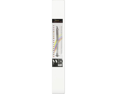 RVS paal voor informatiedisplay, 121x15x15 cm (zonder voet)