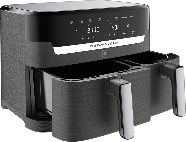 OBH Nordica Dual Easy Fry & Grill Black Air Fryer