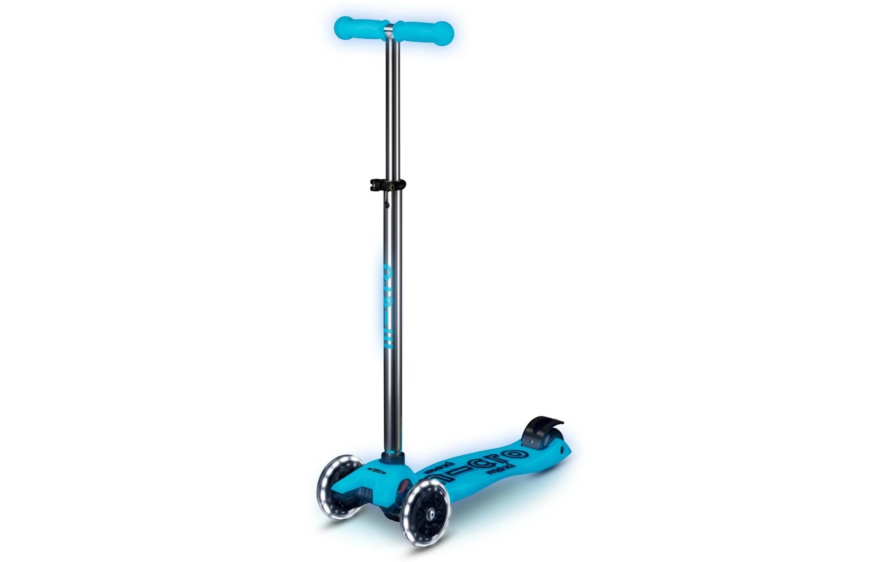 Kickboard Maxi Micro Deluxe Glow LED Blau<br>Scooter für Kinder