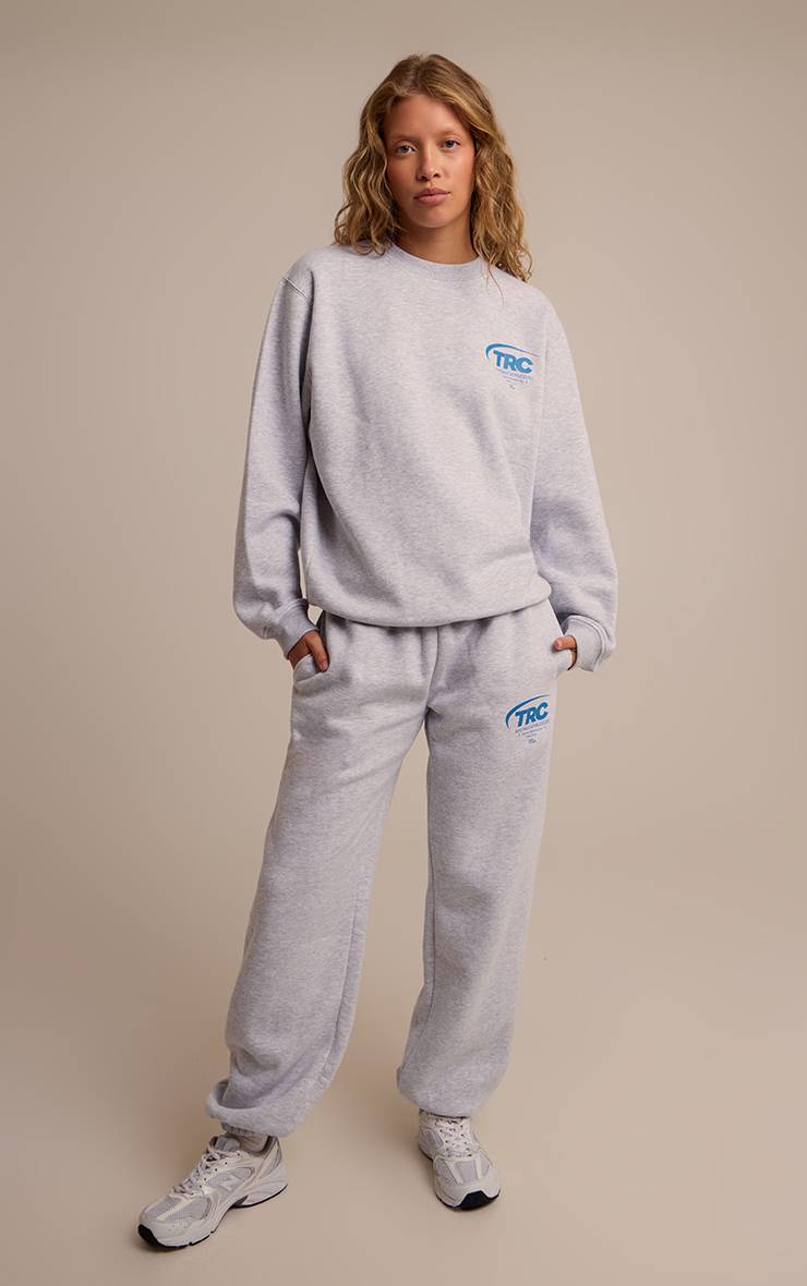 Gris Cendré Pantalon De Jogging En Molleton De Coton Avec Bas Resserrés Run Club