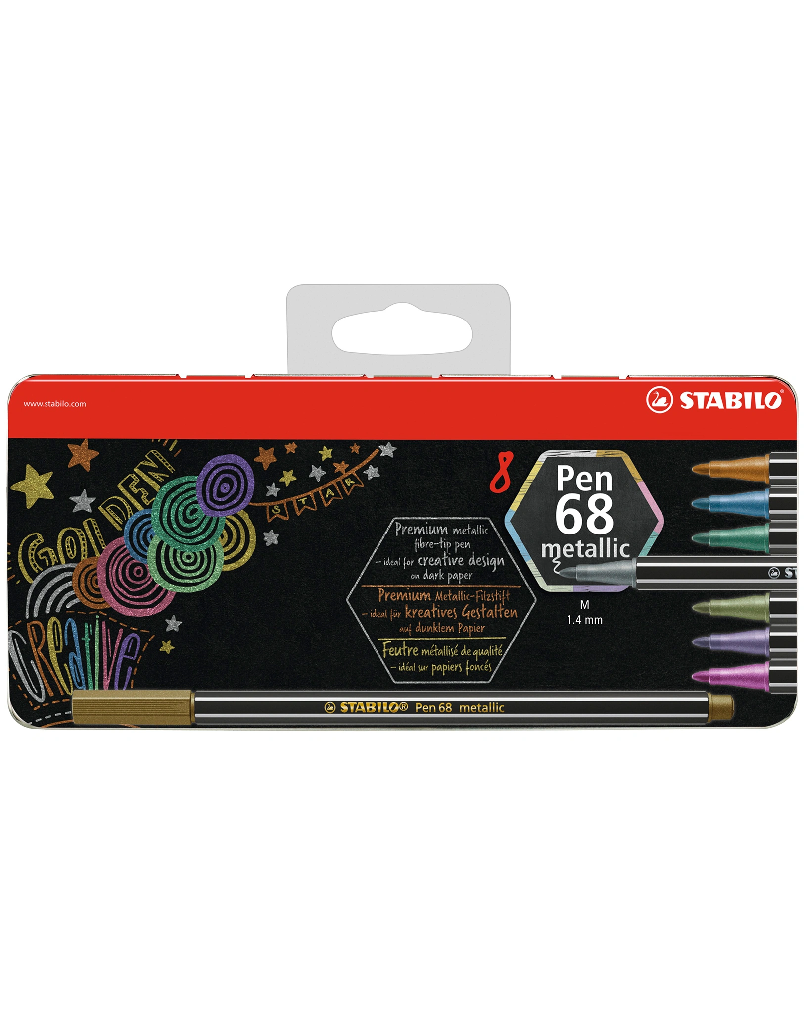 Premium-Filzstift STABILO® Pen 68 metallic 8er-Pack
