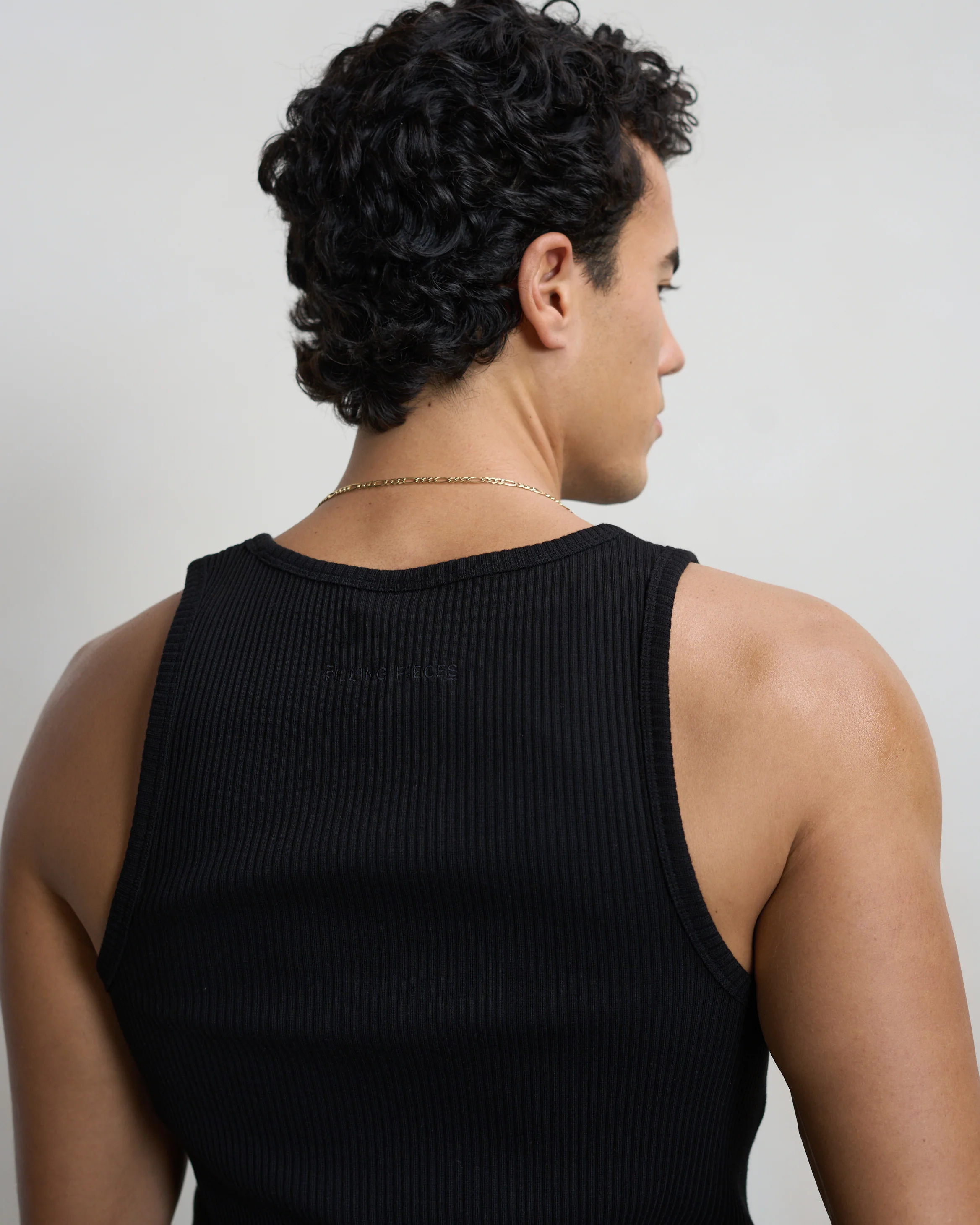 Tank Top Ribbed Black
