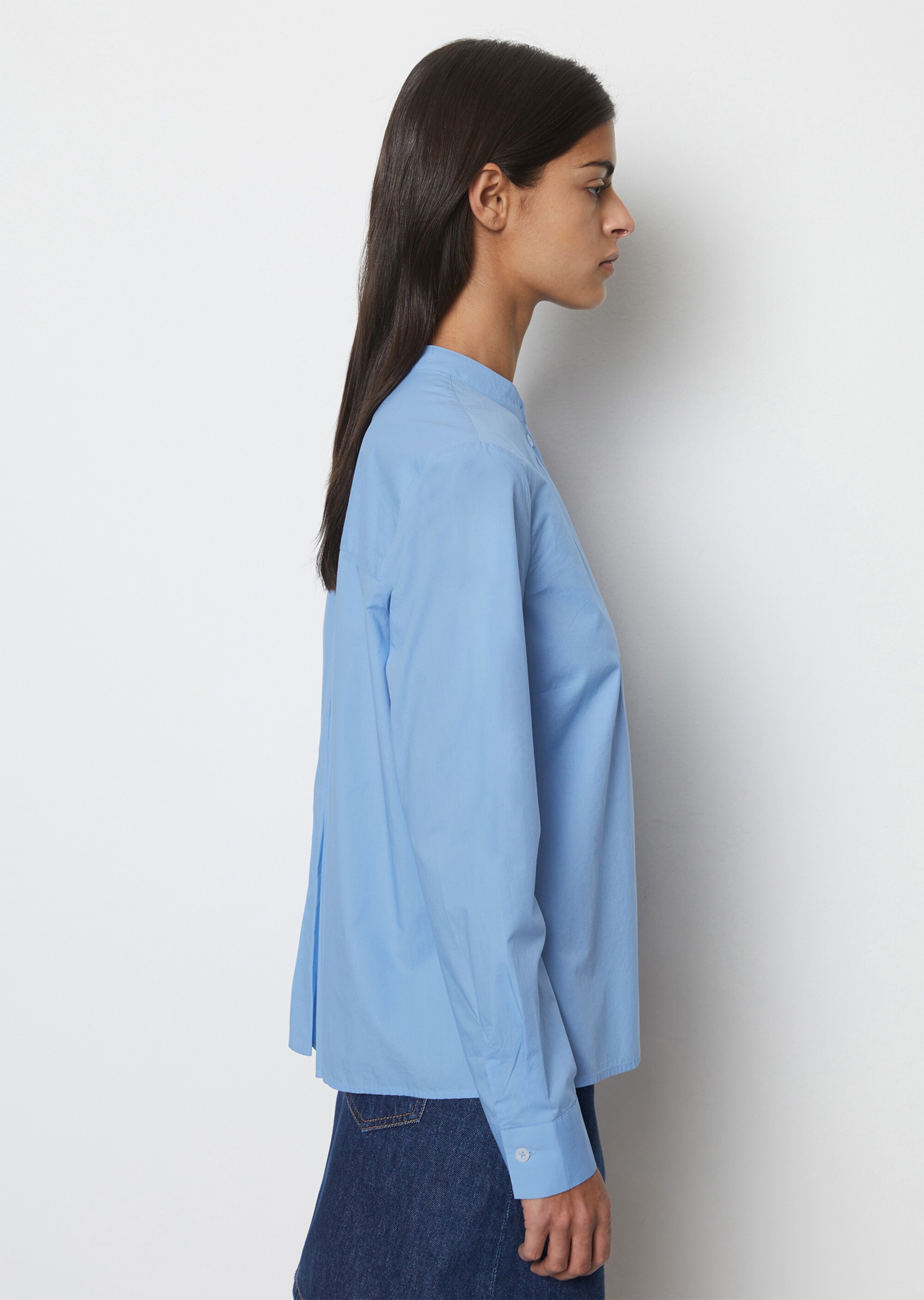 Bluse mit Falten im Rücken aus Organic Cotton