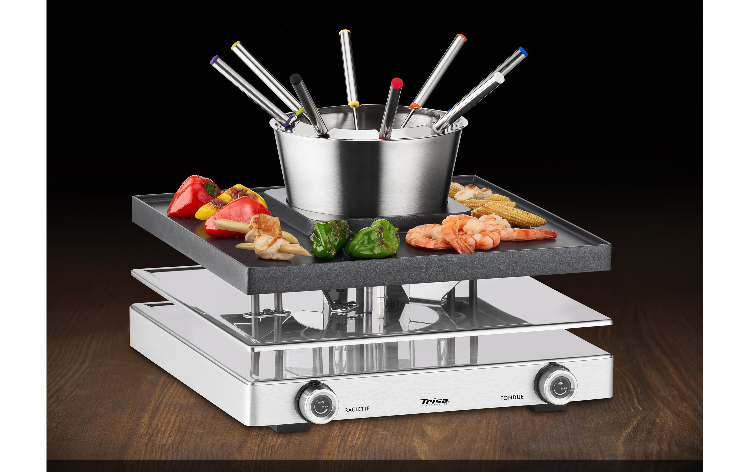 Raclette-Kombination Fondue Fusion 8 Personen<br>Raclette und Fondue in einem Gerät mit 1750 W Leistung