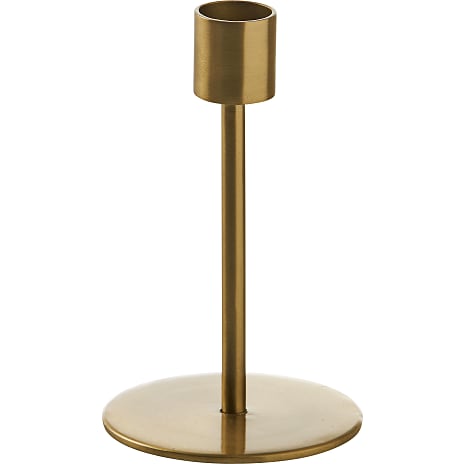 Lysestage H:13,5 cm - messingfarvet