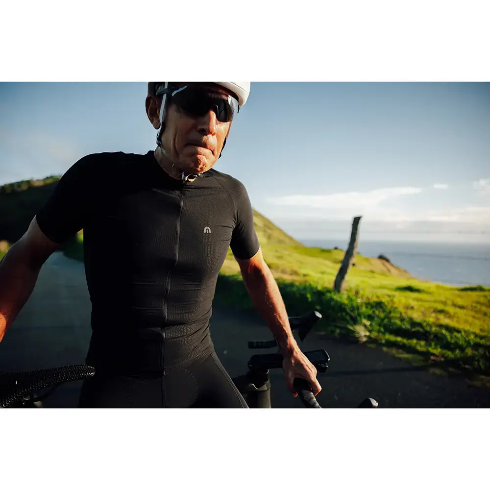 Megmeister Aero Woven Summer Fietsshirt korte Mouwen Zwart Heren