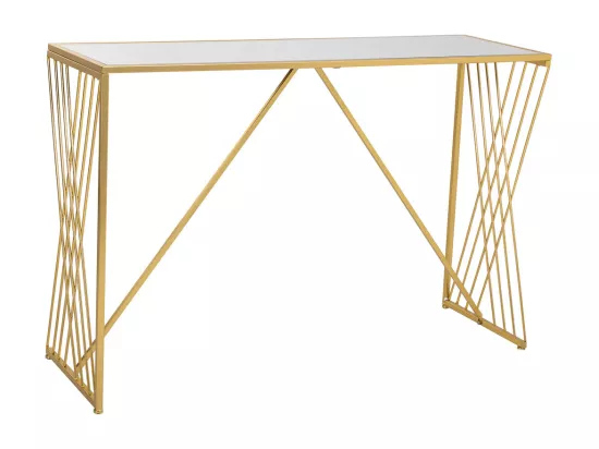 Console en métal doré 120x40x80