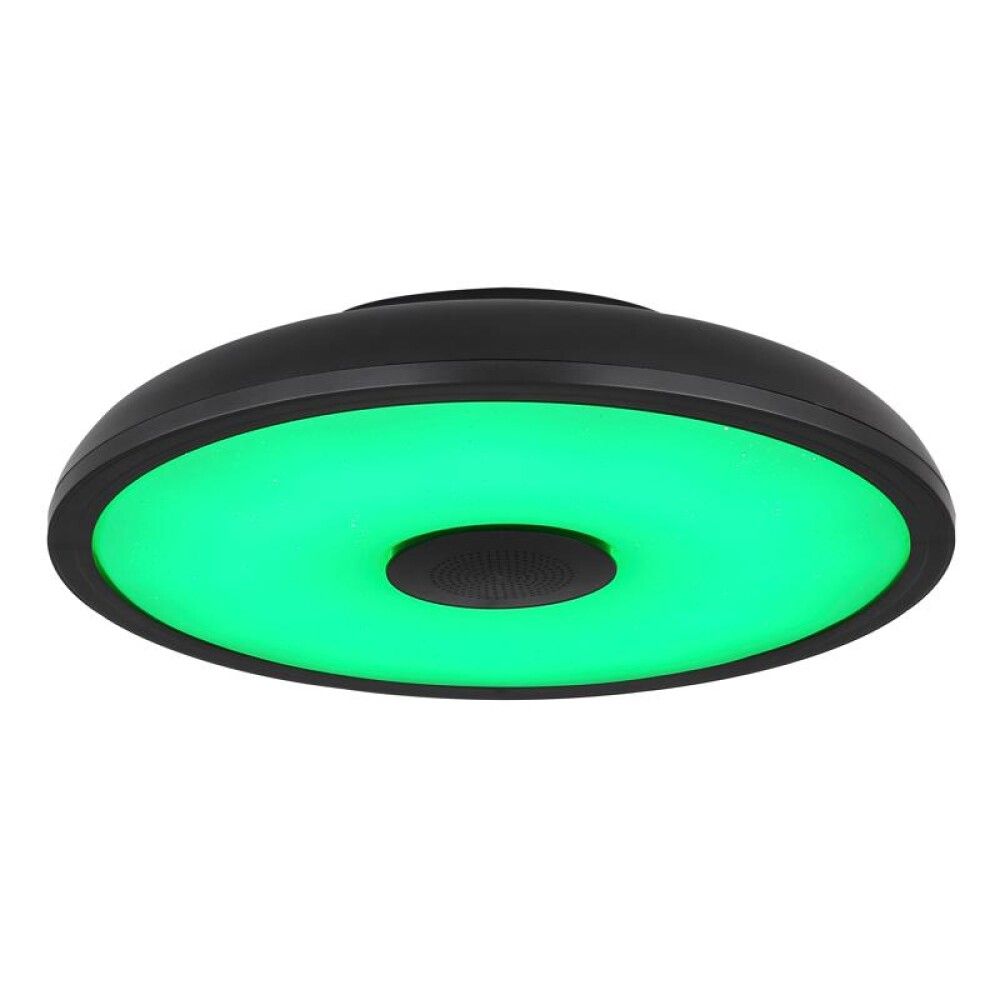 LOFTLAMPE GLOBO RAFFY SORT RGB 3000-6500K M/HØGTALER Ø28CM