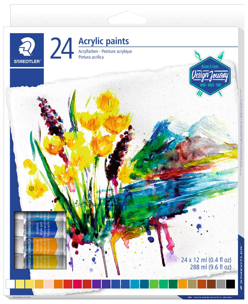 Staedtler Design Journey Akrylmaling 24-pak 12 ml