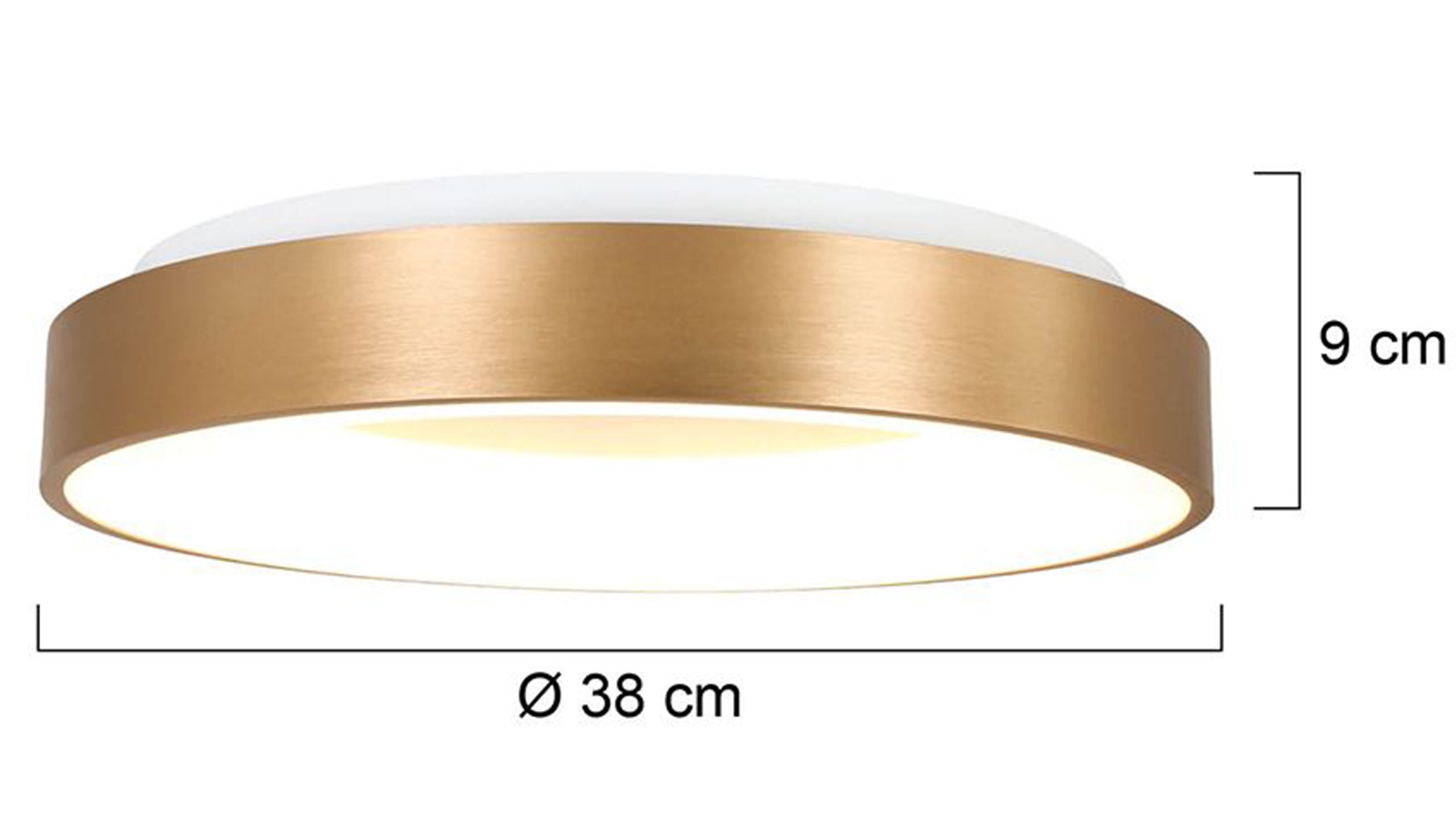 Plafondlamp 2562GO Ringlede ⌀38  x H9 cm