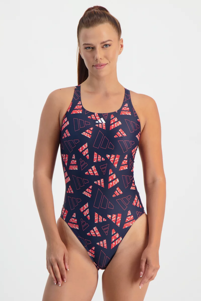 adidas Performance 3 Bar Logo Graphic Damen Badeanzug