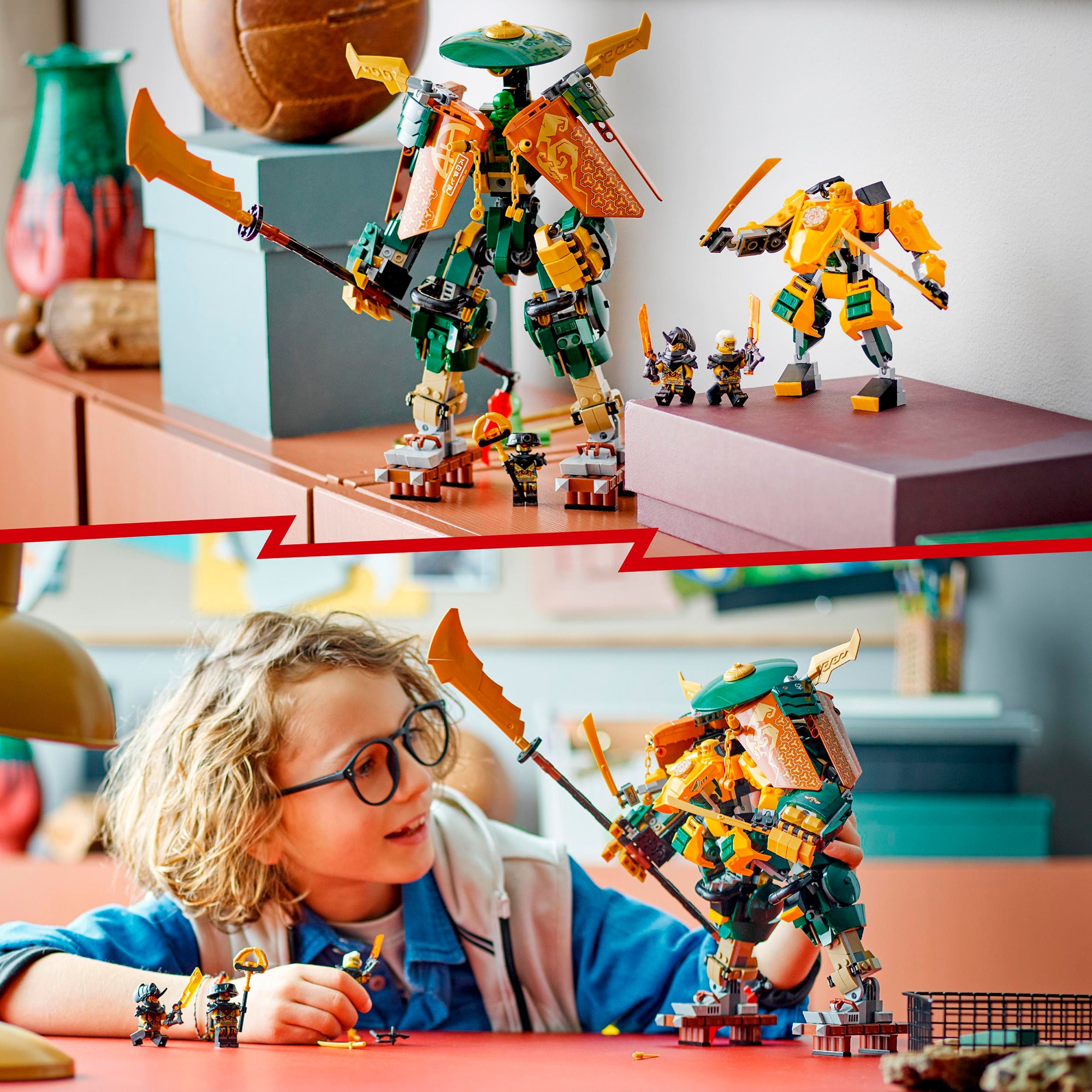 LEGO Konstruktionsspielzeug Ninjago Lloyds und Arins Training-Mechs