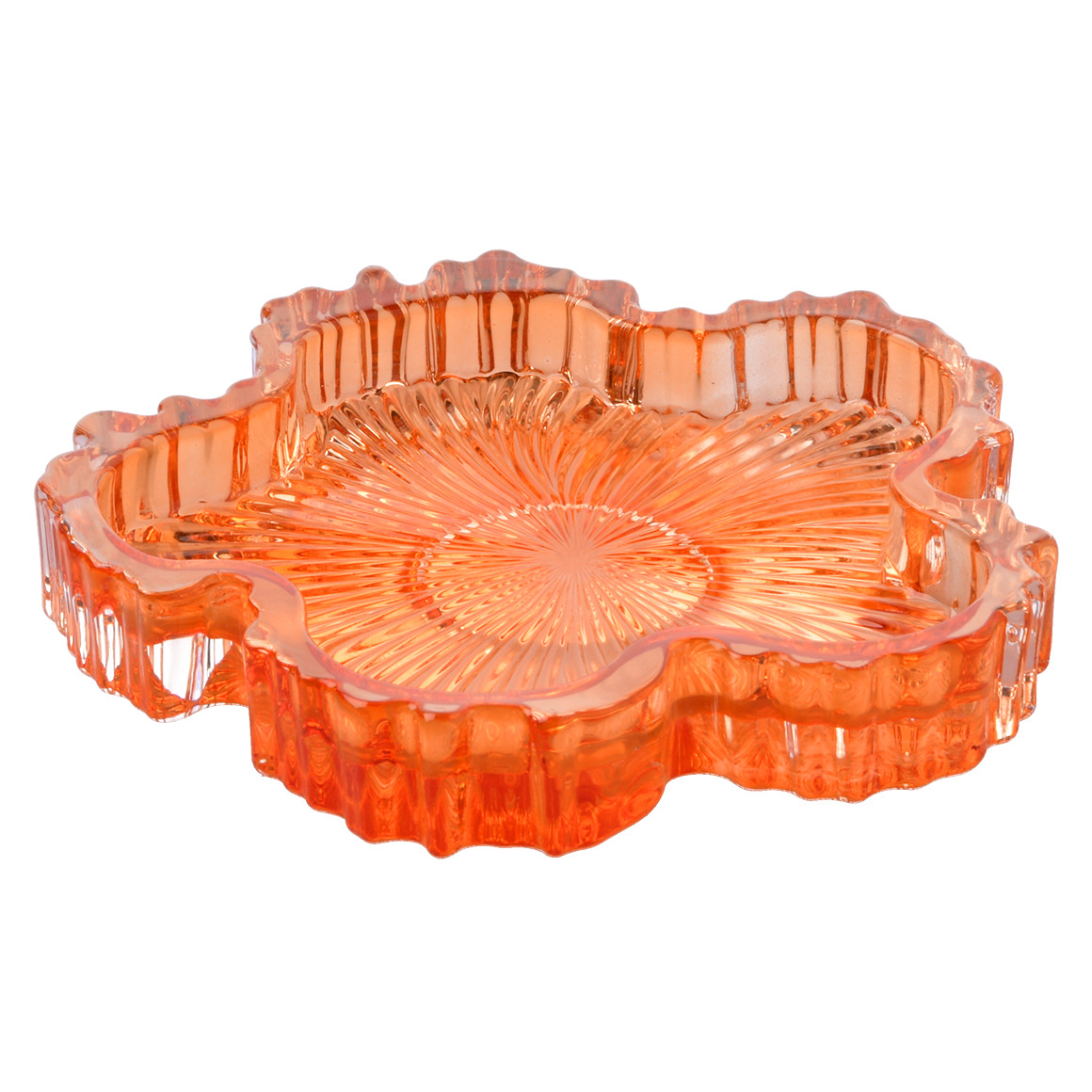 My Home Kerzenhalter in Blumen-Form orange