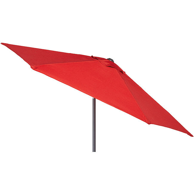Parasol centré Java rond inclinable rouge