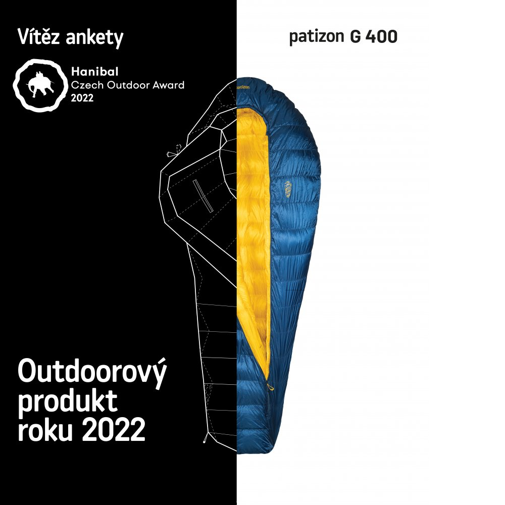 Patizon G 400 L mummyslaapzak - Yellow