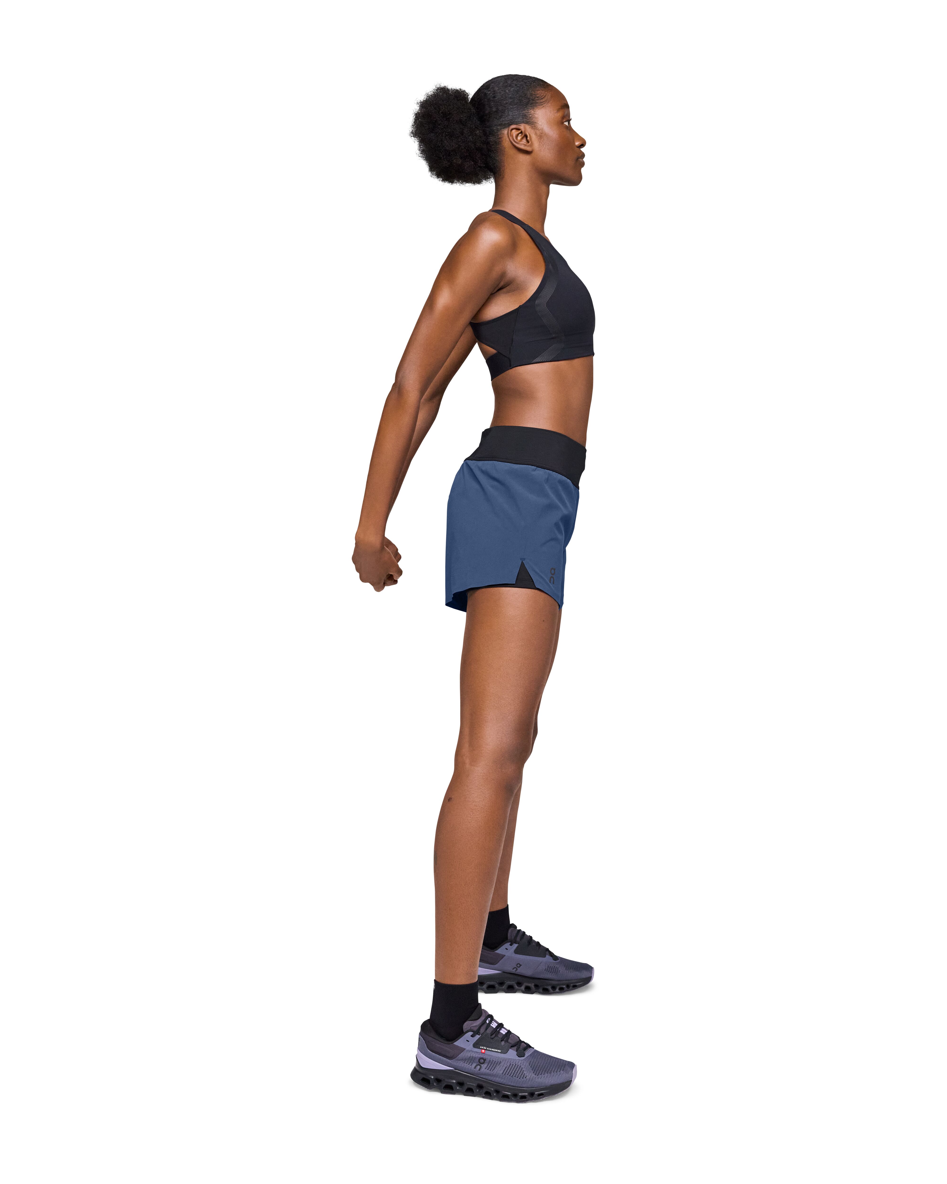 Running Shorts Dame Denim/Black
