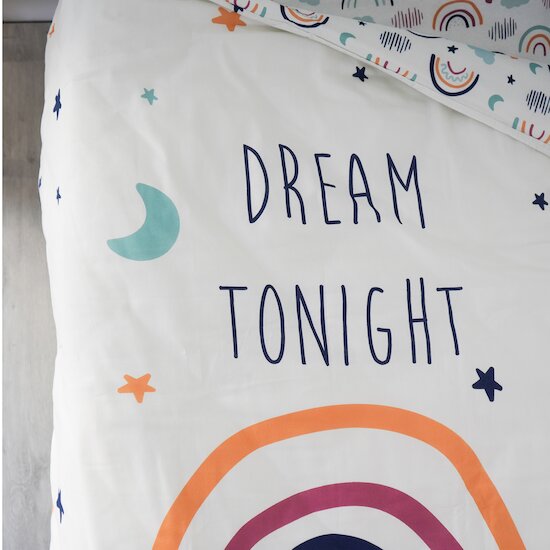 Parure de lit couette + taie   Rainbow        100 x 140 cm   de               Petit à petit