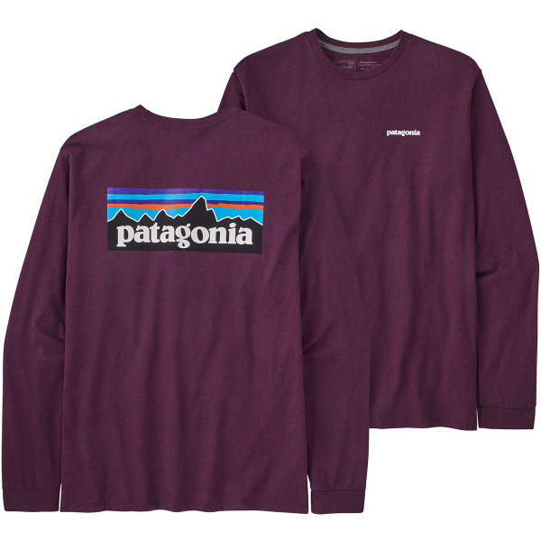 T-shirt PATAGONIA M'S L/S P-6 LOGO RESPONSIBILI-TEE NIGHT PLUM
