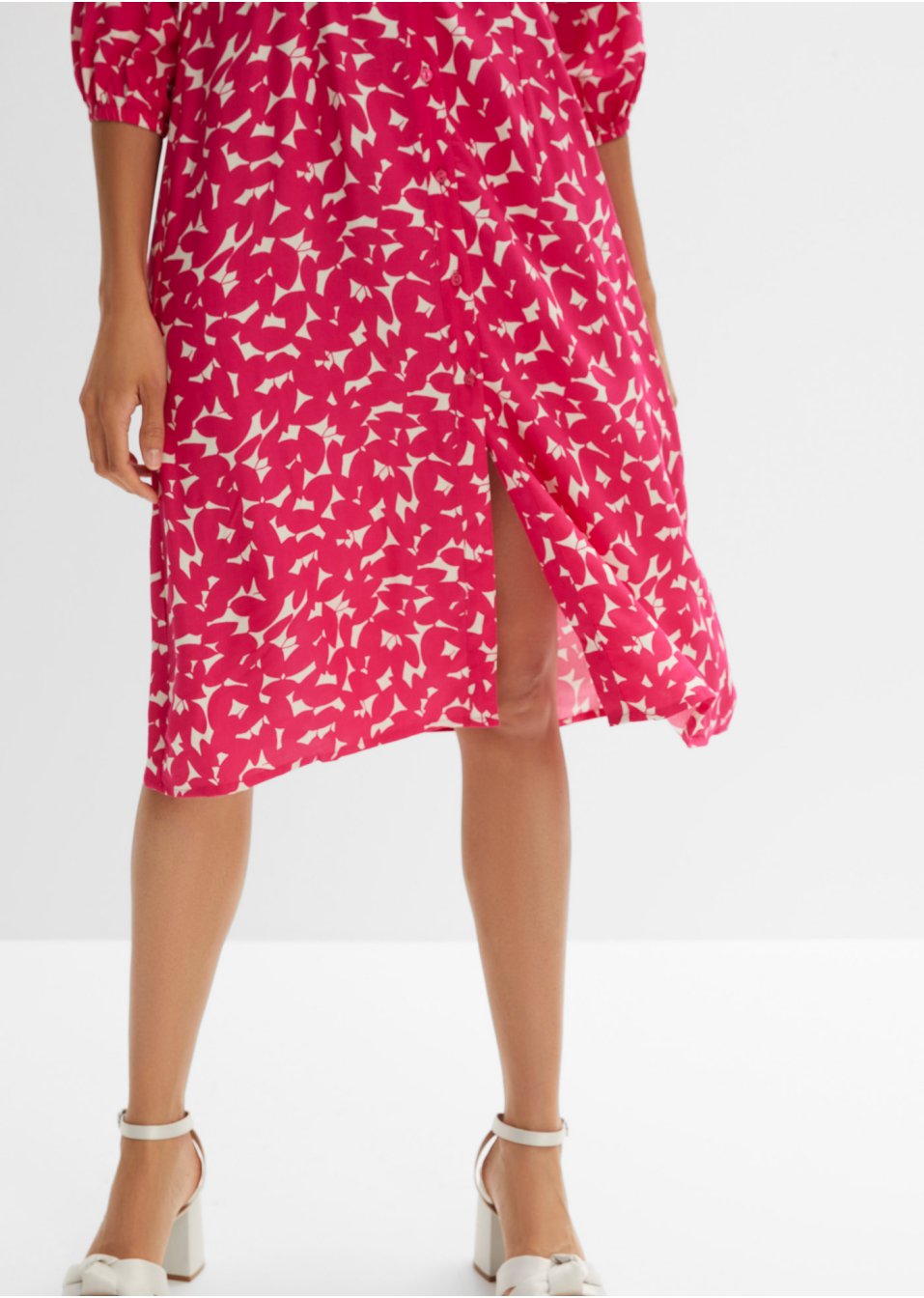 Robe-chemise avec manches 3/4
