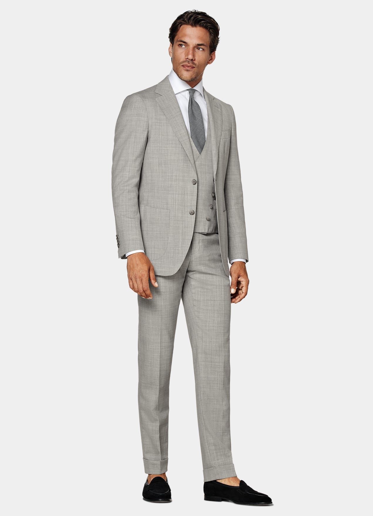 Gilet de costume gris clair