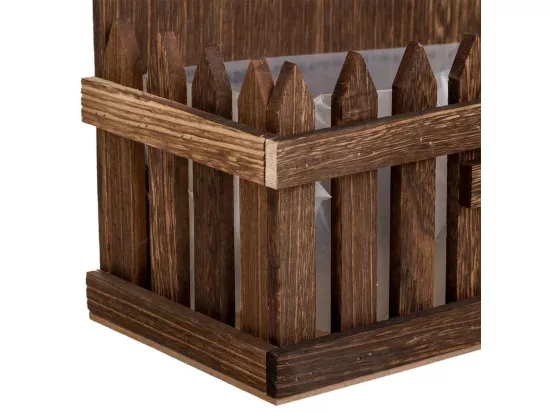 Support en bois marron 26.5x15x35h