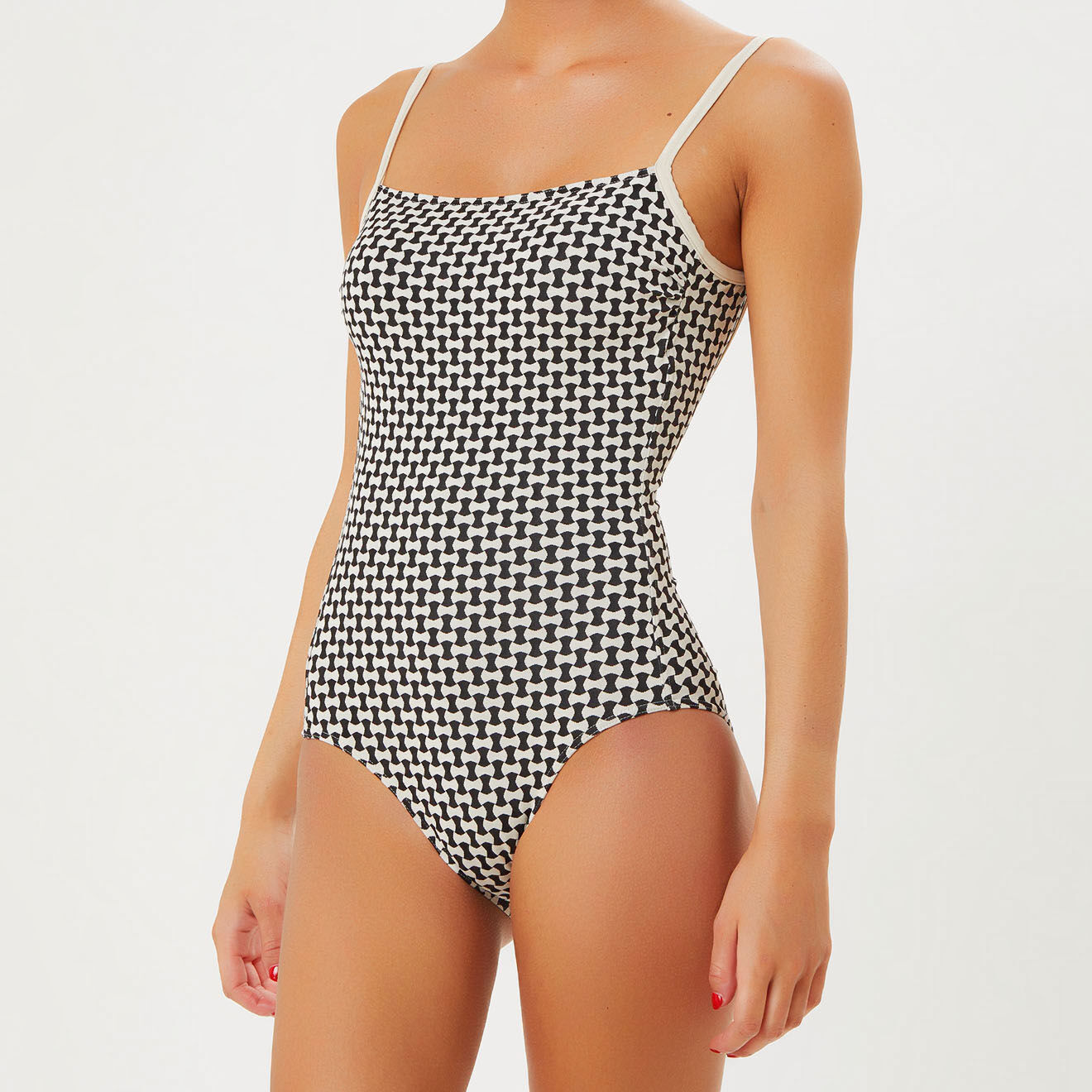 Iodus Maillot de bain 1 Pièce paddé Oketa noir/écru