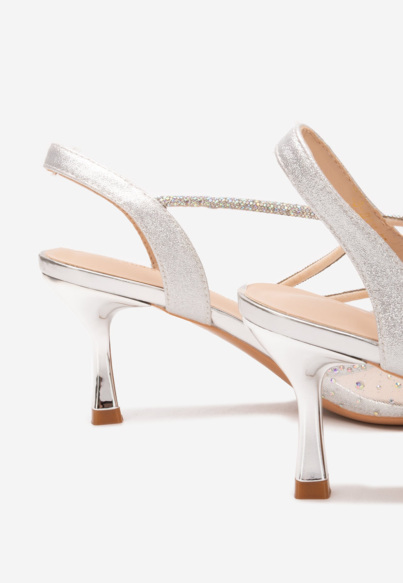 Chaussures slingback argent Malory