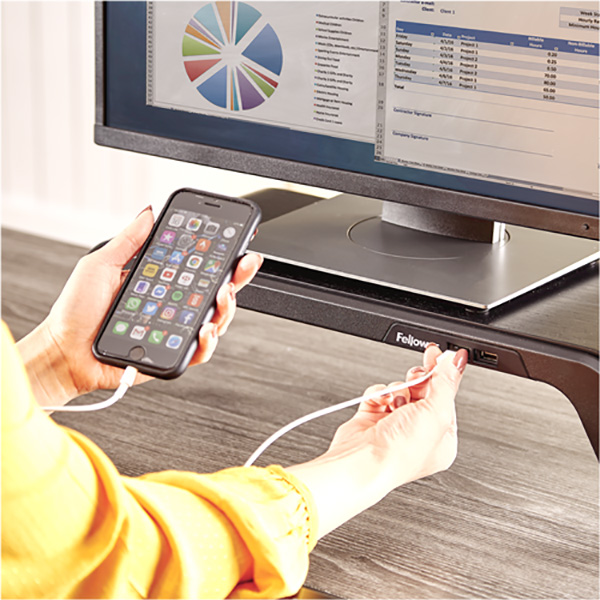 Fellowes Support moniteur Hana - Noir